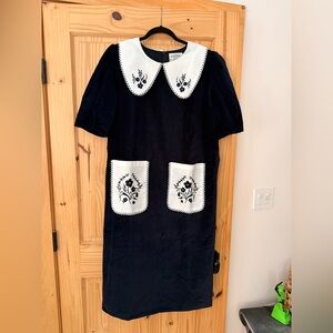 Meadows Velvet Hawthorne Collar Dress